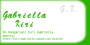 gabriella kiri business card